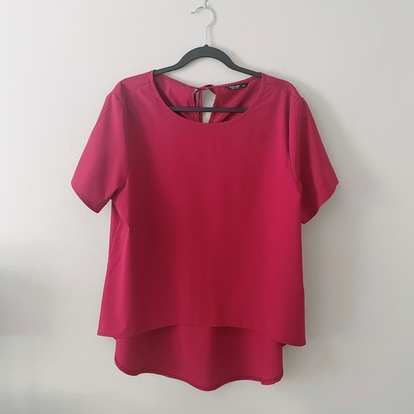 SHEIN | Red Short Sleeve Blouse - Picture 1 of 5